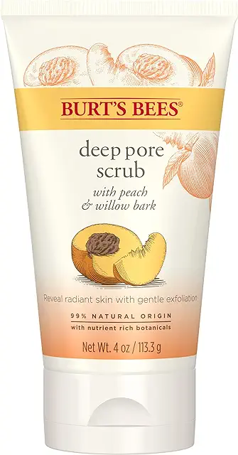 Burt's Bees Peach & Willowbark Facial Scrub - 110g Deep Pore Cleanse