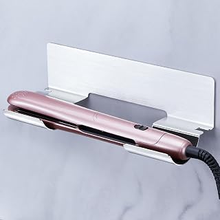 Soporte Plancha Pelo Pared sin Taladro, Soporte para Secador de Pelo Autoadhesivo, Colgador de Secador de Pelo, Soporte de Pared para Planchas para Baño
