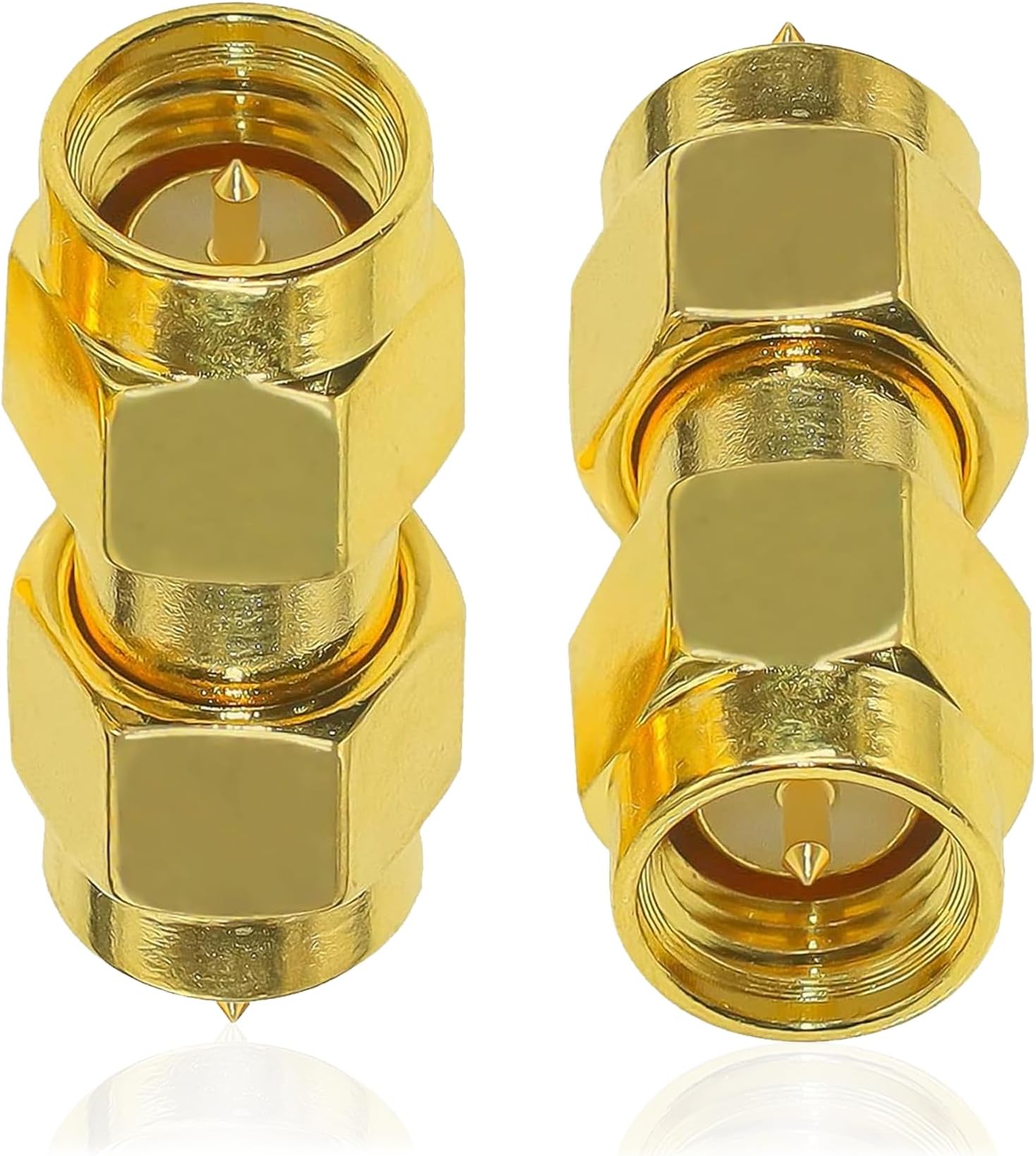 TengKo SMA Male Plug to RP-SMA Female RF Straight Connector Gold ...