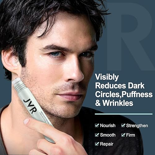 Miniatura 2 de JVR Crema de ojos con cafeína y rodillo debajo de los ojos para ojeras e hinchazón, líneas finas, bolsas debajo de los ojos, suero de ojos con