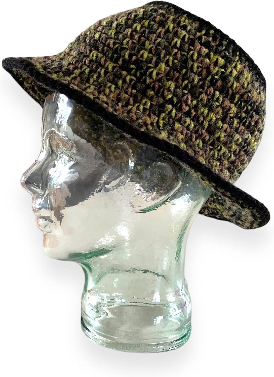 Men’s Camo Crochet Bucket Hat – Handmade Summer Fishing Hat for Beach, Festival & Outdoor Wear