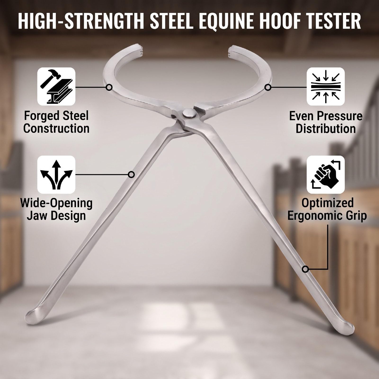 Comprobador de Cascos Equinos, Herramienta para Casco de Caballo | Alicates veterinarios para cascos, detectan dolor y cojera, cuidado equino, for Caballos