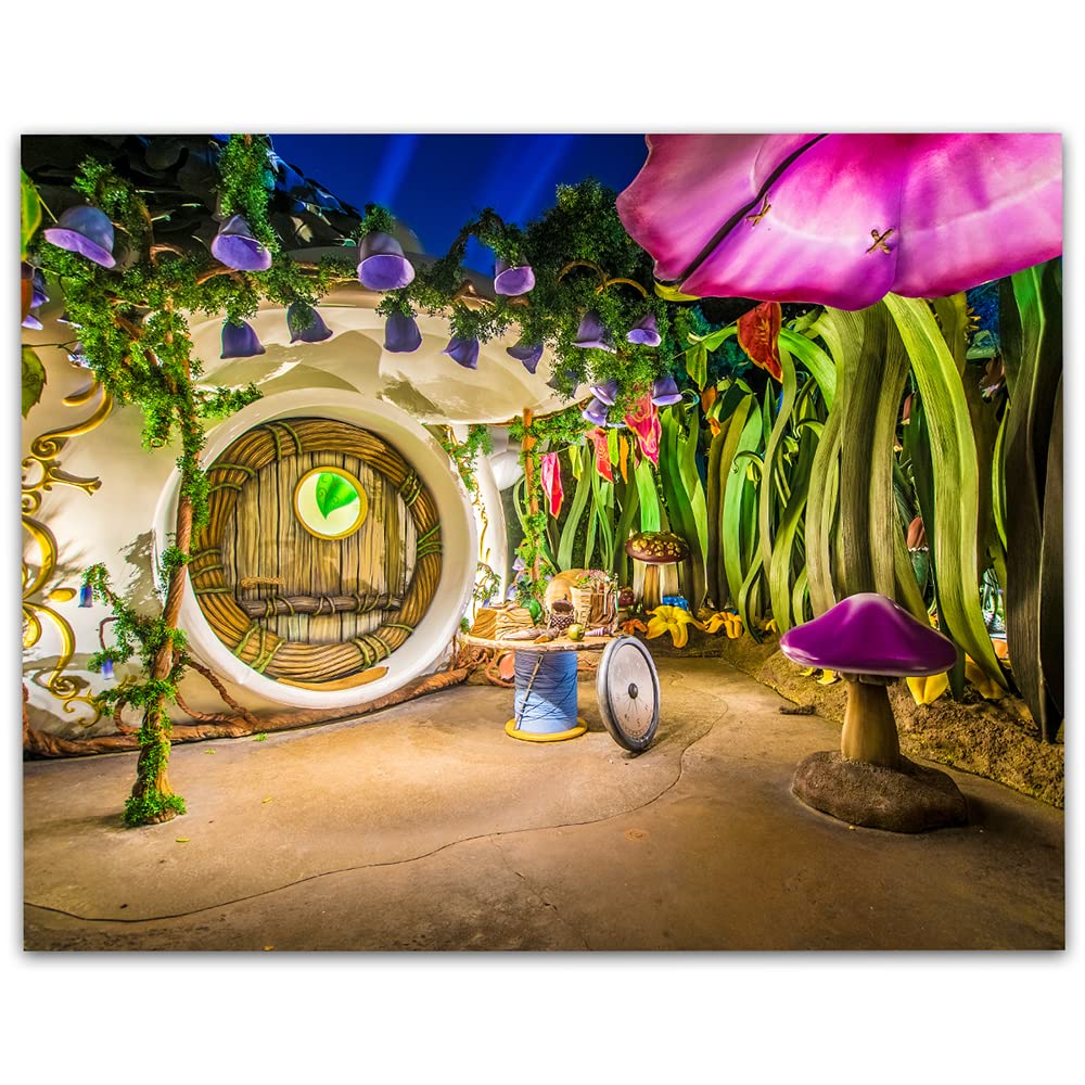 Disneyland Pixie Hollow Meet and Great Area - Fairy Birthday Enchanted Signs, Whimsical Magical Floral Fairy Princess Party Decorations, Great Gift for Disney Fans, 11x14 Unframed Art Print Poster