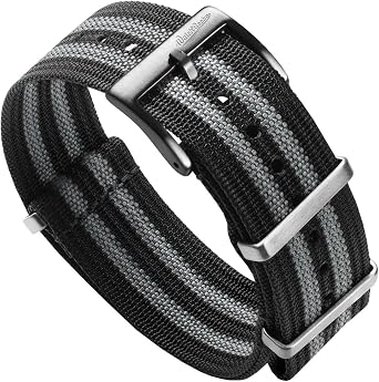 WatchGecko Ridge Nylon Watch Strap | Military Style Nylon Replacement Watch Band, Ridged Texture, Rugged, Quick-Drying And Secure For Outdoor Activities.