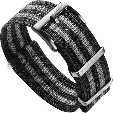 WatchGecko Ridge Nylon Watch Strap | Military Style Nylon Replacement Watch Band, Ridged Texture, Rugged, Quick-Drying And Secure For Outdoor Activities.