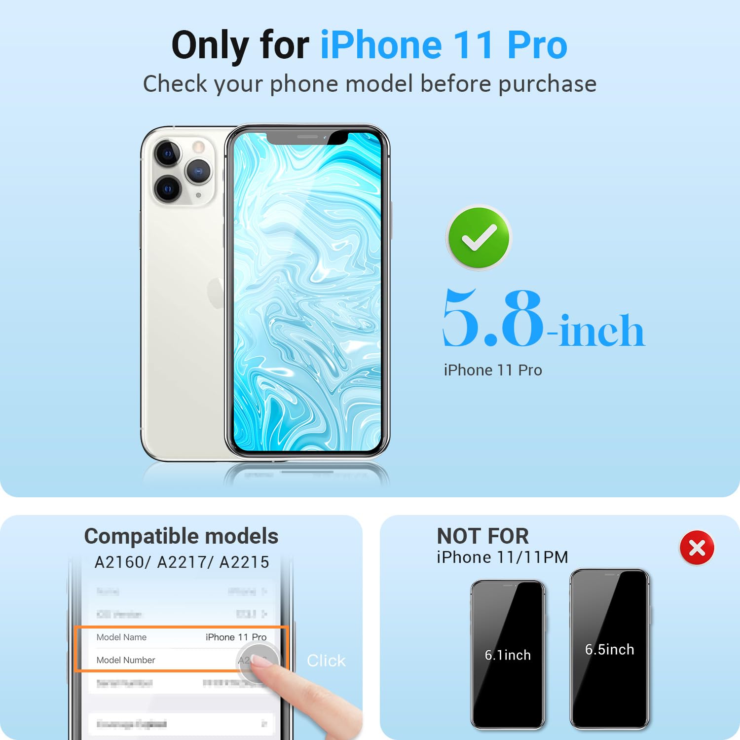 Display für iPhone 11 Pro 5,8 Zoll LCD Bildschirm Ersatz Touchscreen mit 3D Touch vormontiert mit Rahmen Digitizer und Reparaturset