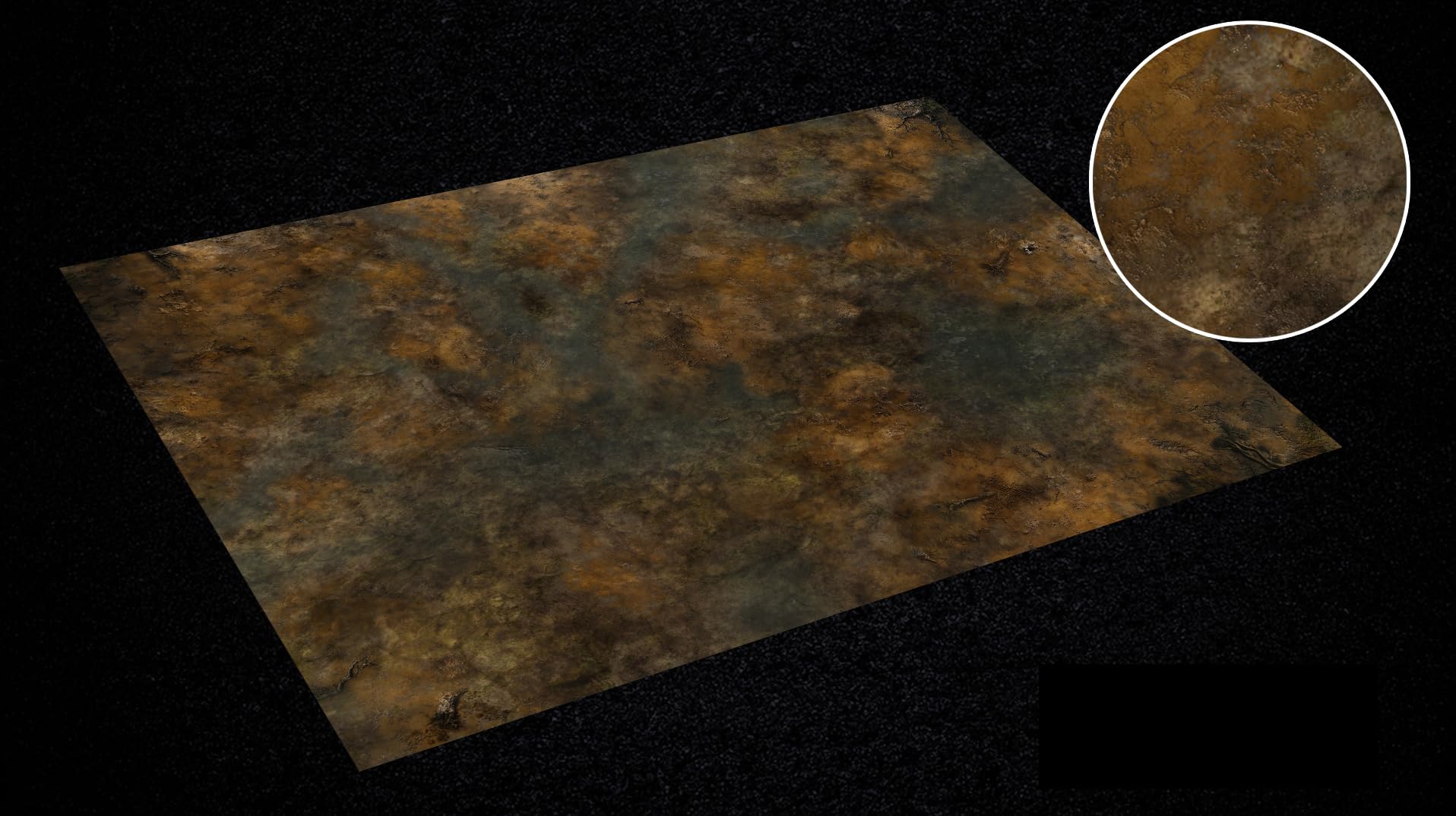 Battlemat “Boueux” – 60x44 Pouces (153x112cm) – Compatible avec Warhammer 40,000®, Age of Sigmar® & The Old World® – Tapis de Jeu Néoprène 2mm Made in France Torek.FR – Antidérapant & Anti-Absorbant