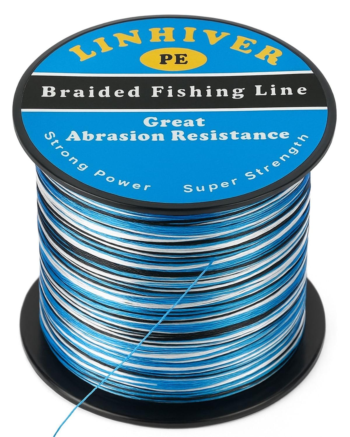 Lenza da pesca intrecciata a 4 fili, in polietilene super forte, resistente all'abrasione, lenza da pesca per acqua salata e acqua dolce, alta sensibilità e non elastica