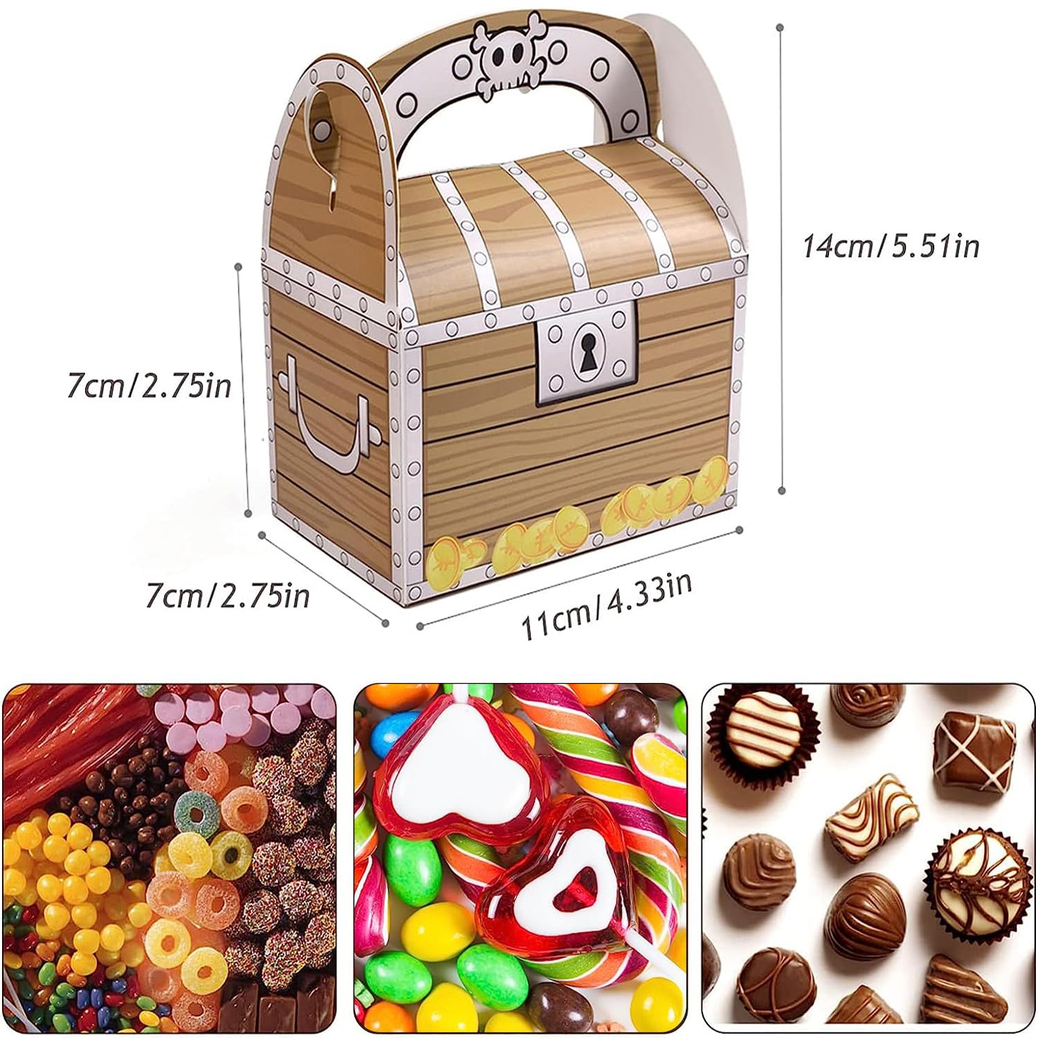 Lot De 10 Boîtes De Fête Pirate, Coffre Au Trésor Pirate, Boîte Au