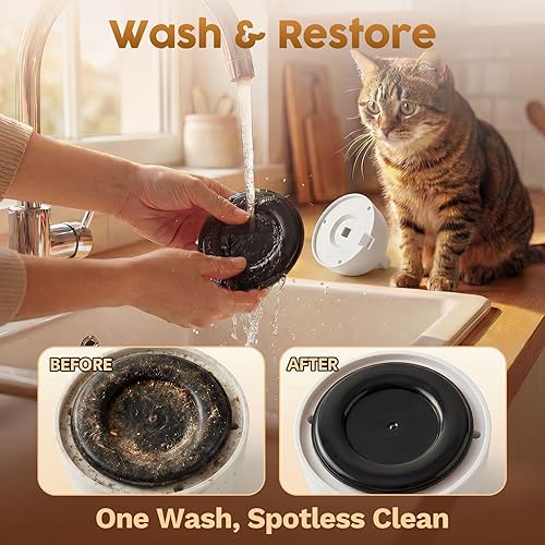 Miniatura 7 de Juguetes interactivos para gatos de interior varita de plumas de pájaro volador giratorio automático de 360 con varilla protegida de silicona,