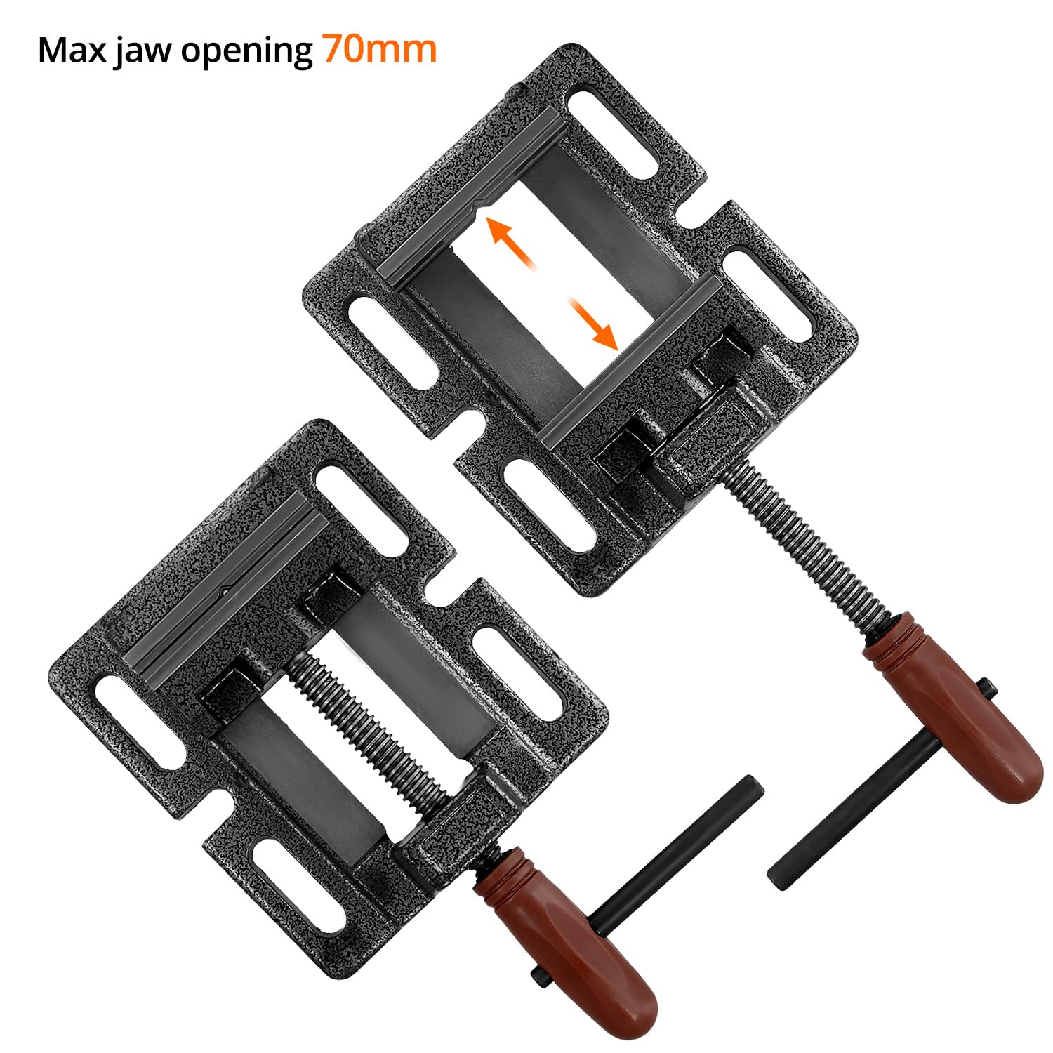 QWORK® Étau Perceuse Colonne, Étau Largeur de Mâchoire 80 mm, Machine