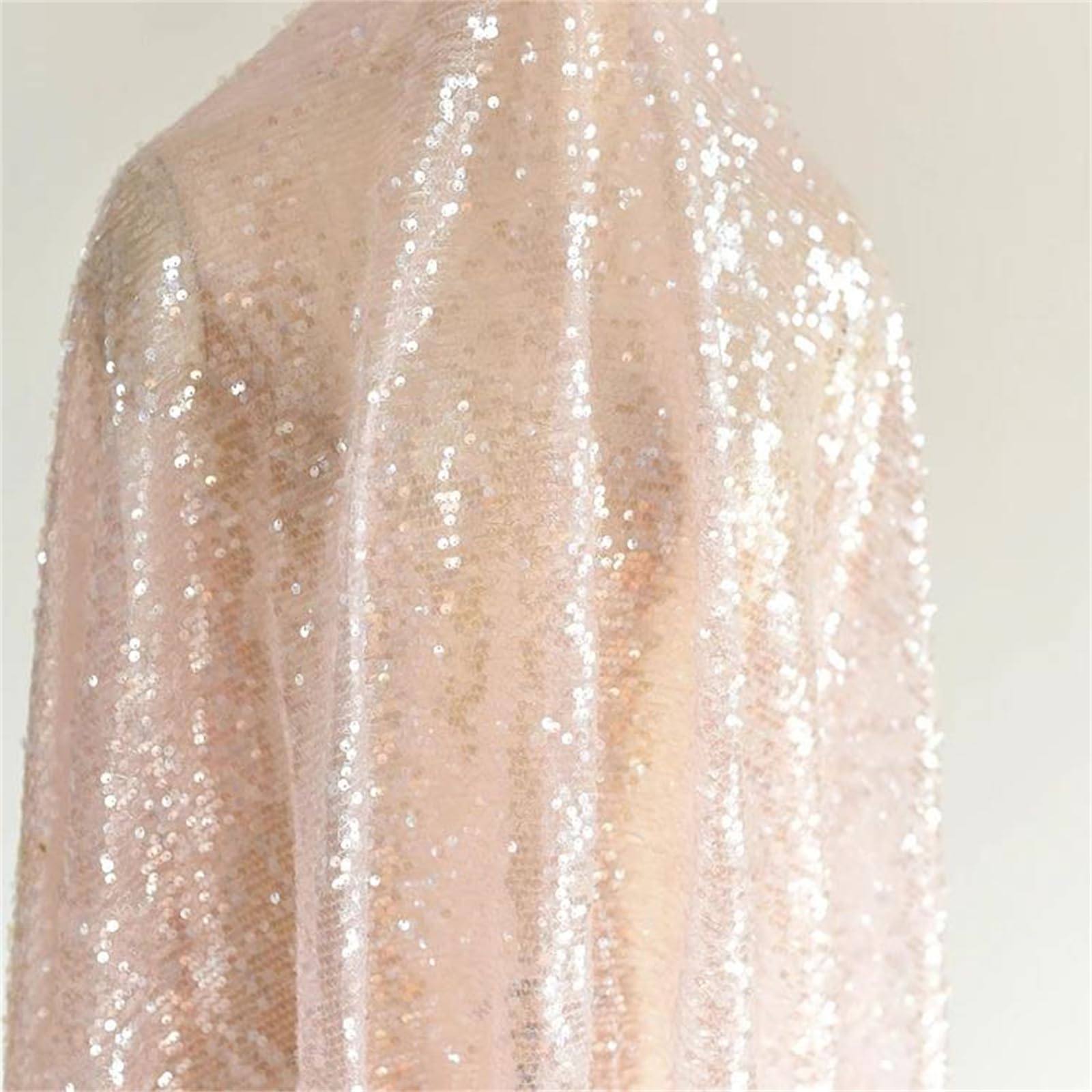 Tessuto di Pizzo Ricamato con Paillettes for la Costruzione di Abiti da Sposa e Materiale Decorativo for Abiti Fatti a Mano(Pnnrk)