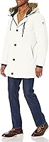 Vista 1 de GUESS Chaqueta parka pesada con capucha para hombre con ribete de piel sintética extraíble