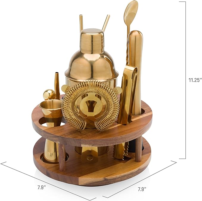 Set de 13 Piezas para Bar Picnic Time Carousel con Coctelera y Lazy Susan miniatura 3