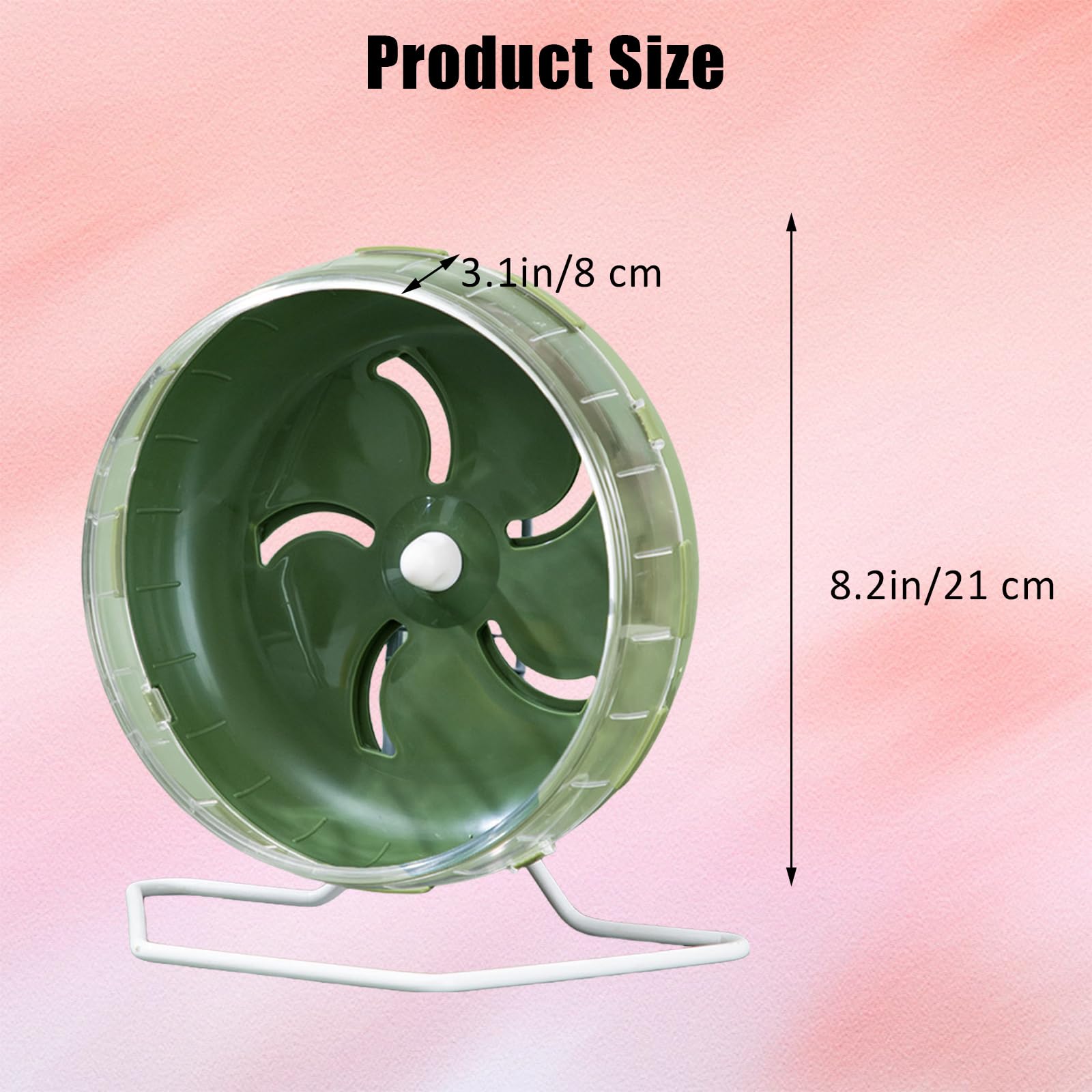 Wumuzai Hamster Wheel Silent, 8.3 Inch Large Gerbil Hedgehog Wheel - Image 2