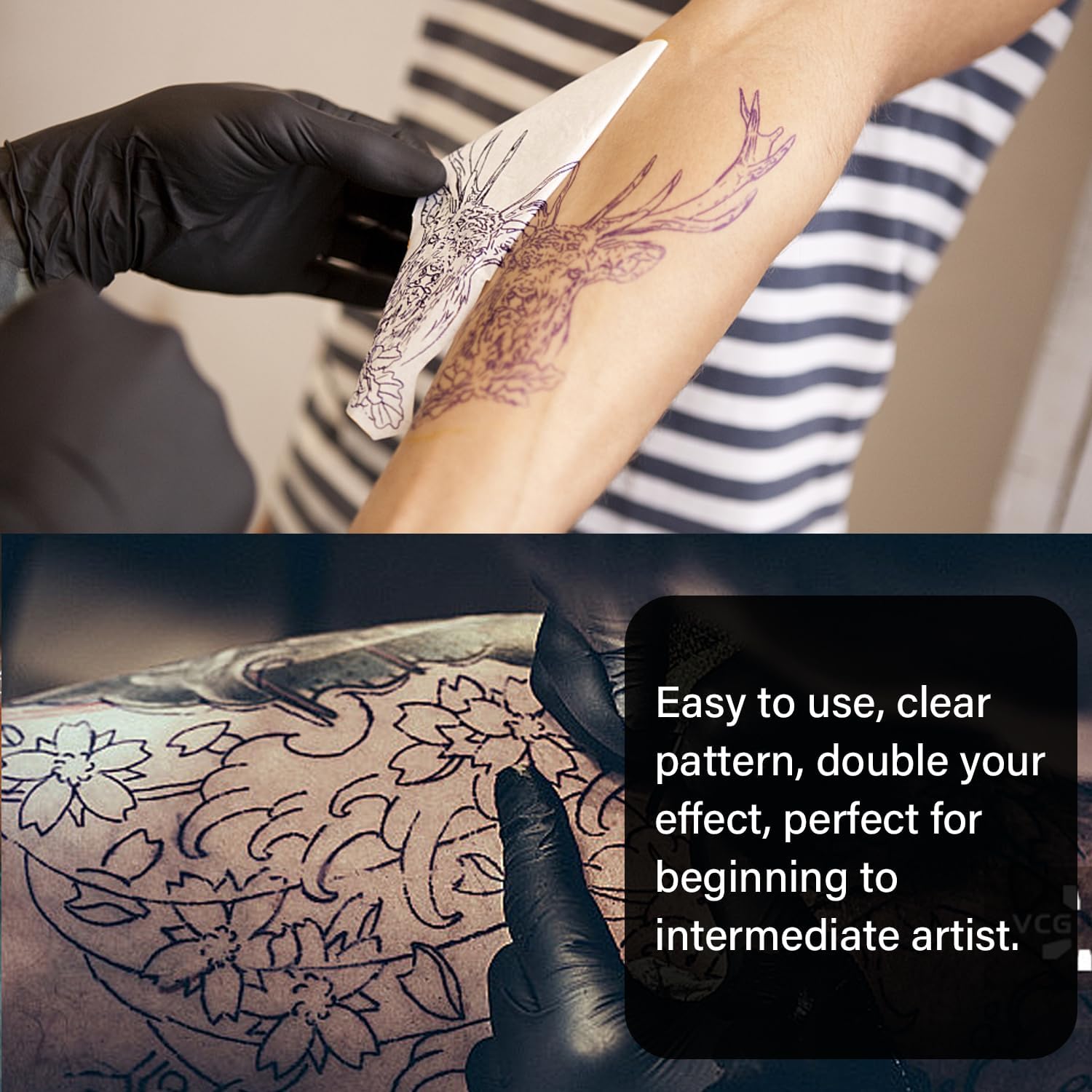 OZER 100 Sheets Tattoo Transfer Paper A4 Size, Thermal Copier Template Paper For Free Hand Thermal Copier Template Paper For Tattoo Artists (100)