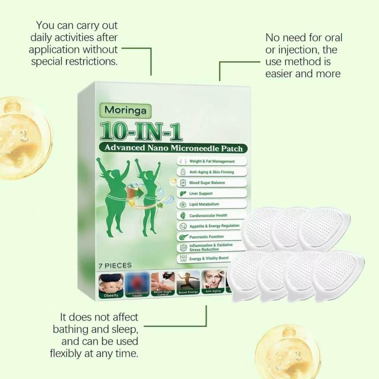 Plaster berberine x nad 10 w 1 Plastry z nano-mikroigłami Moringa do delikatnej pielęgnacji wrażliwej skóry, odpowiednie dla mężczyzn i kobiet oraz do wszystkich rodzajów skóry.