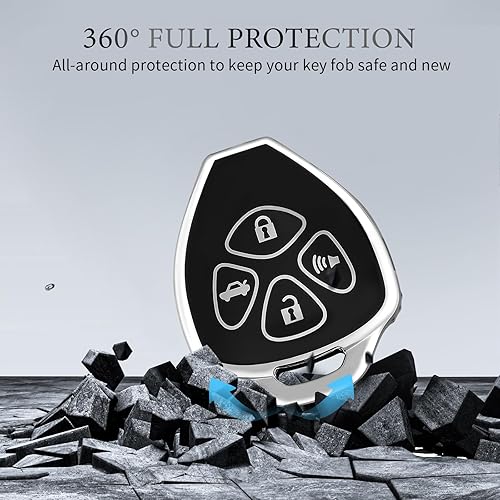 Miniatura 4 de OFFCURVE Funda para llavero de automóvil Toyota, funda para llave de automóvil para Toyota 2009-2016 VenzaCamry 2007 2008 2009 2010 2011Corolla