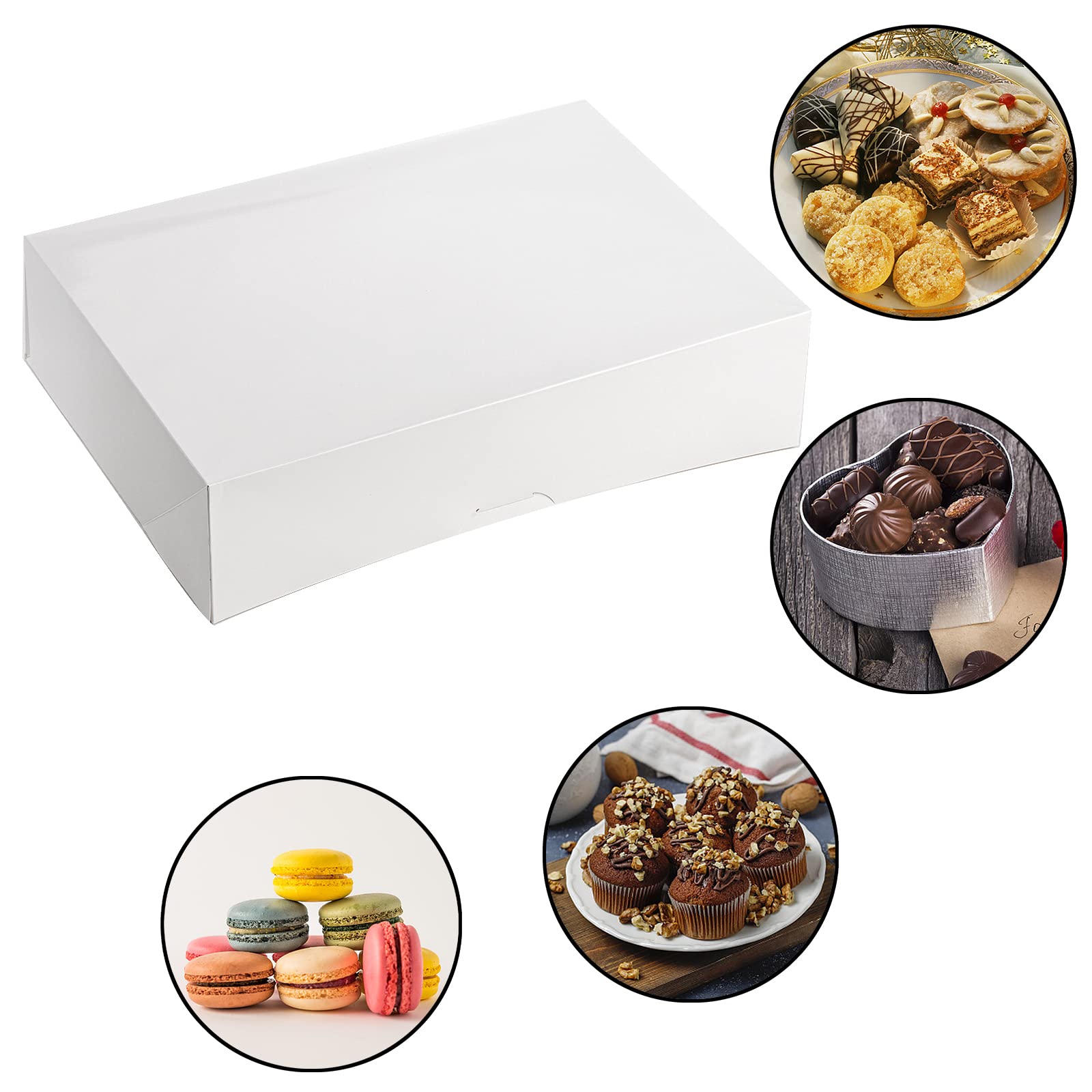 Okllen 20 Pack White Bakery Boxes, Disposable White Norway - View #10