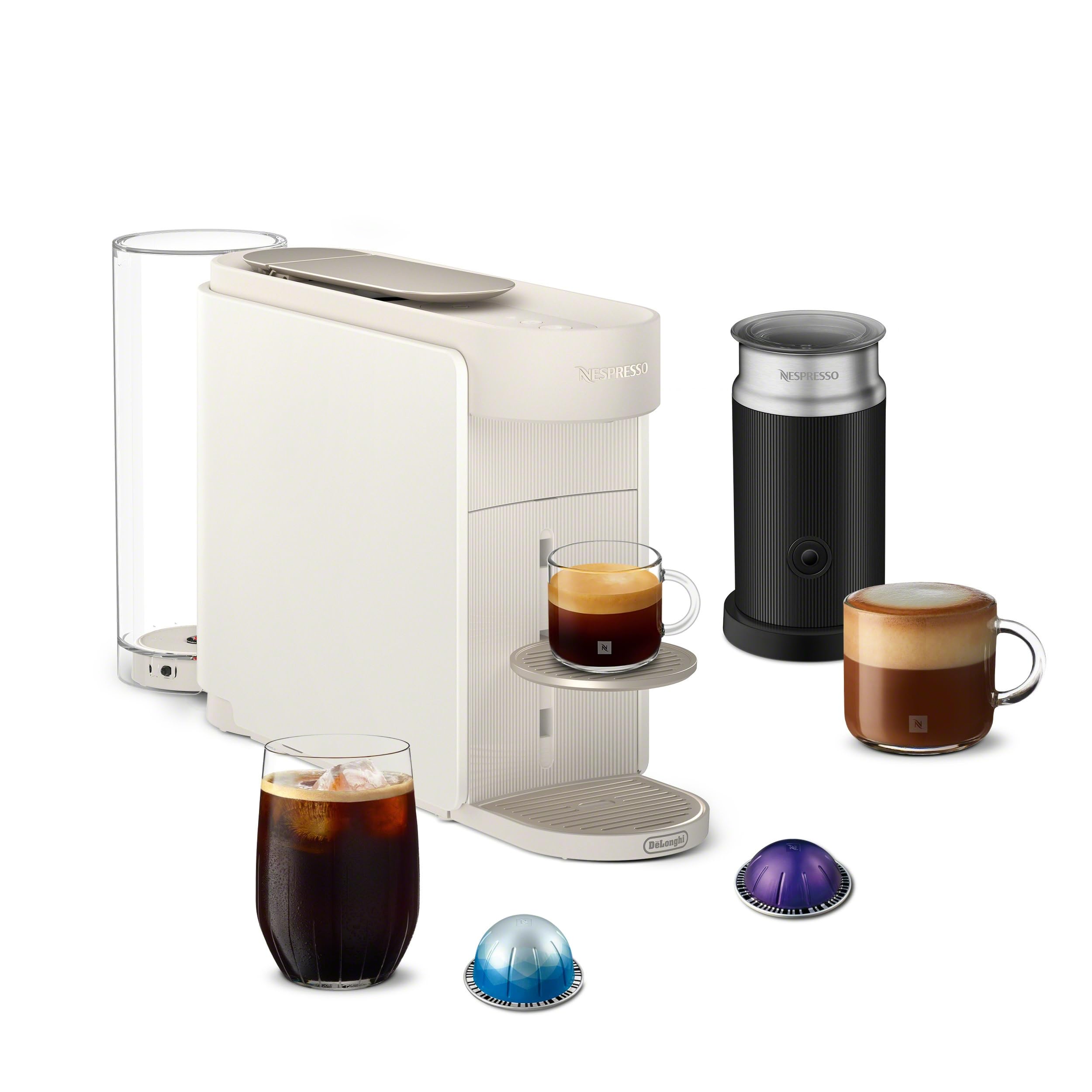Vertuo Up Coffee Machine with Milk Frother, White
