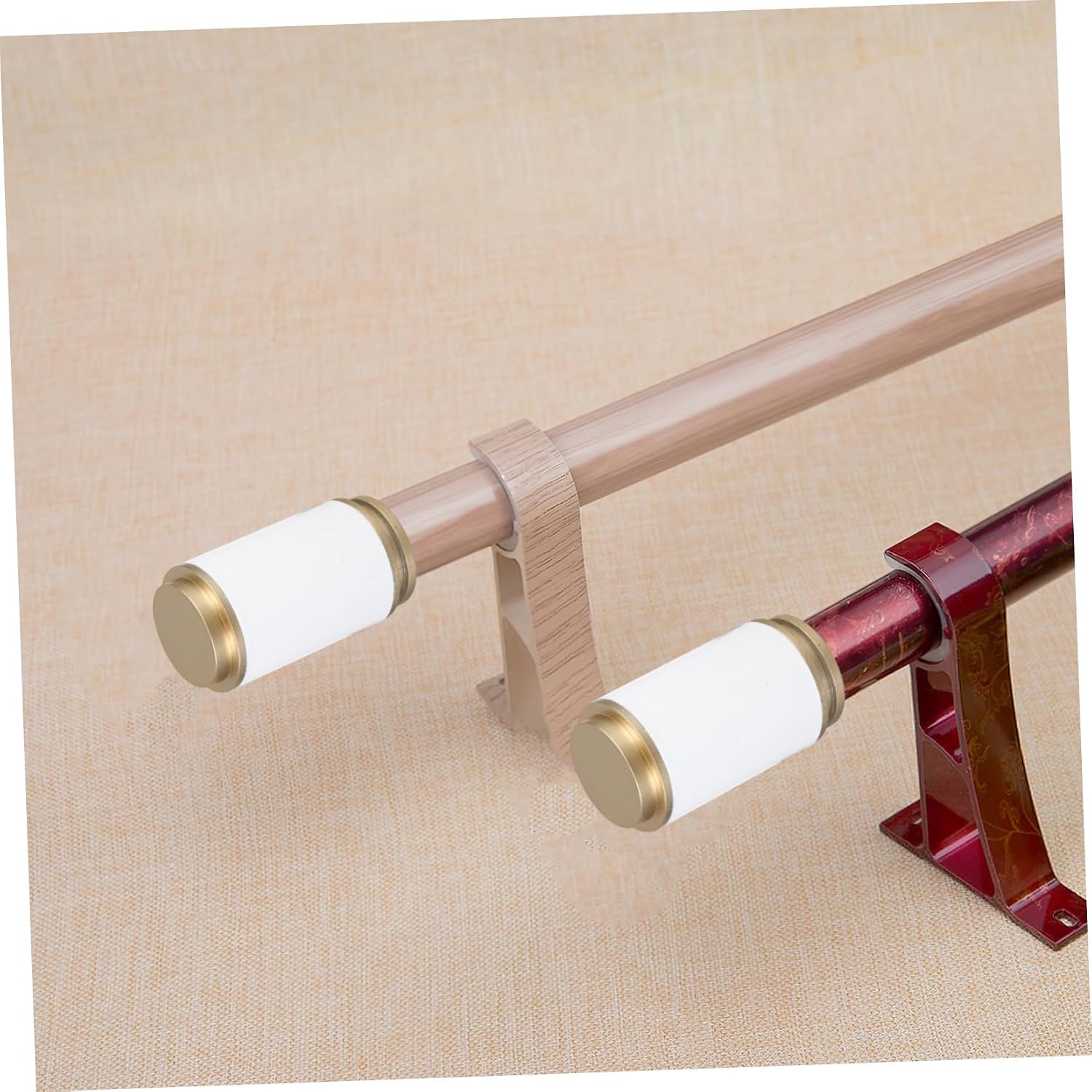 Alipis Curtain Rod End Cap Covers 10 Pack Iron Decorative Heads for 28mm Rods Matching Track End Covers Finials for Living Room
