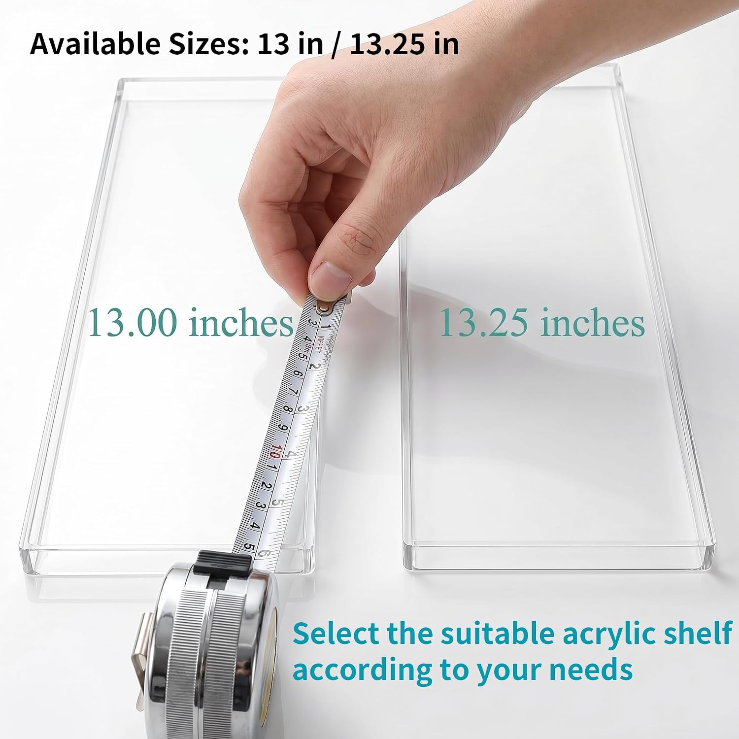 4 PCS 13.25'' Acrylic Medicine Cabinet Shelves Replacement,Clear Shelf image 3