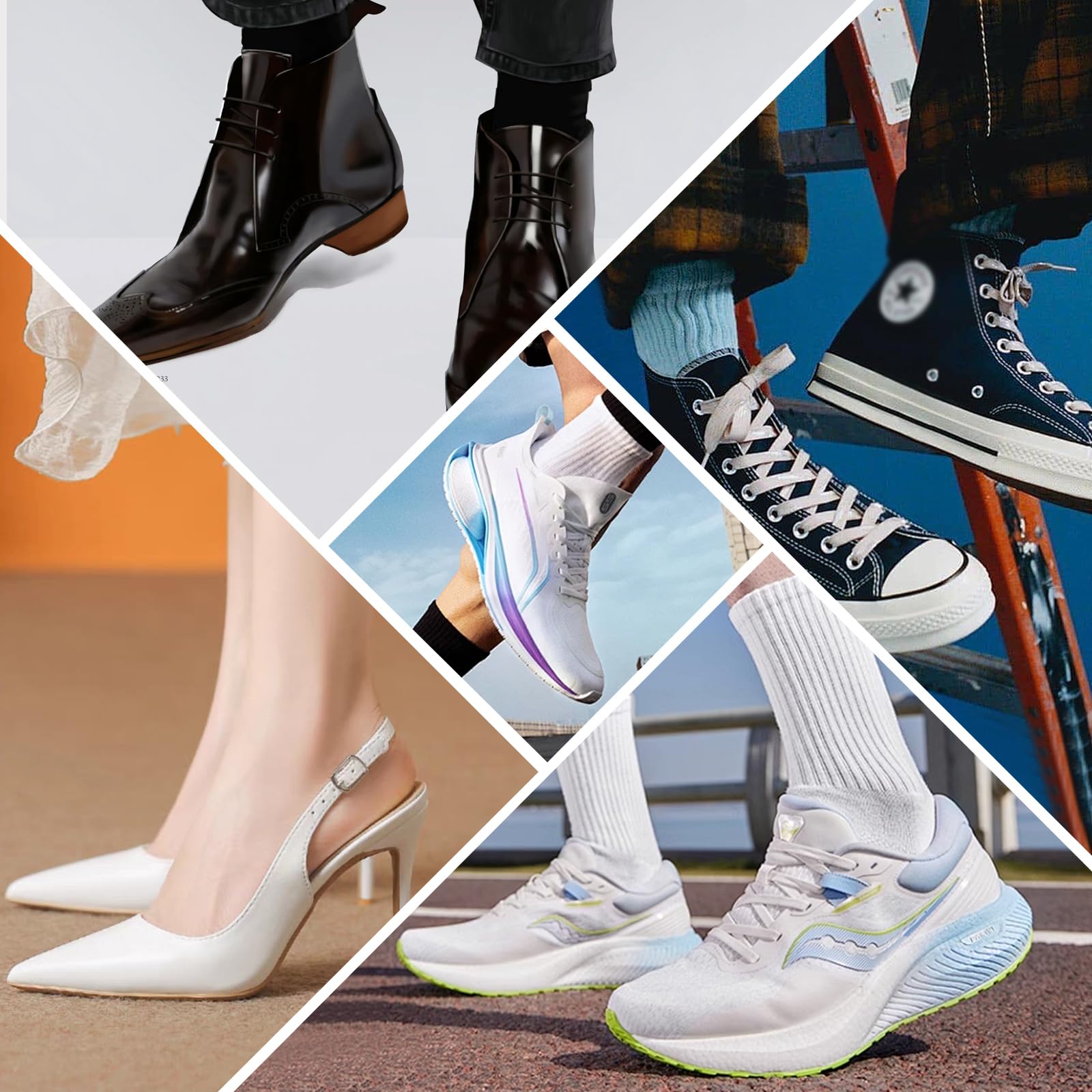 JOTOL 9 Pares De Hormas Para Zapatos Hombre,Ensanchador De Zapatos,Hormas De Plástico,Horma Zapatos Eu La Talla 38-45,Justable Longitud,Transparente — view 7