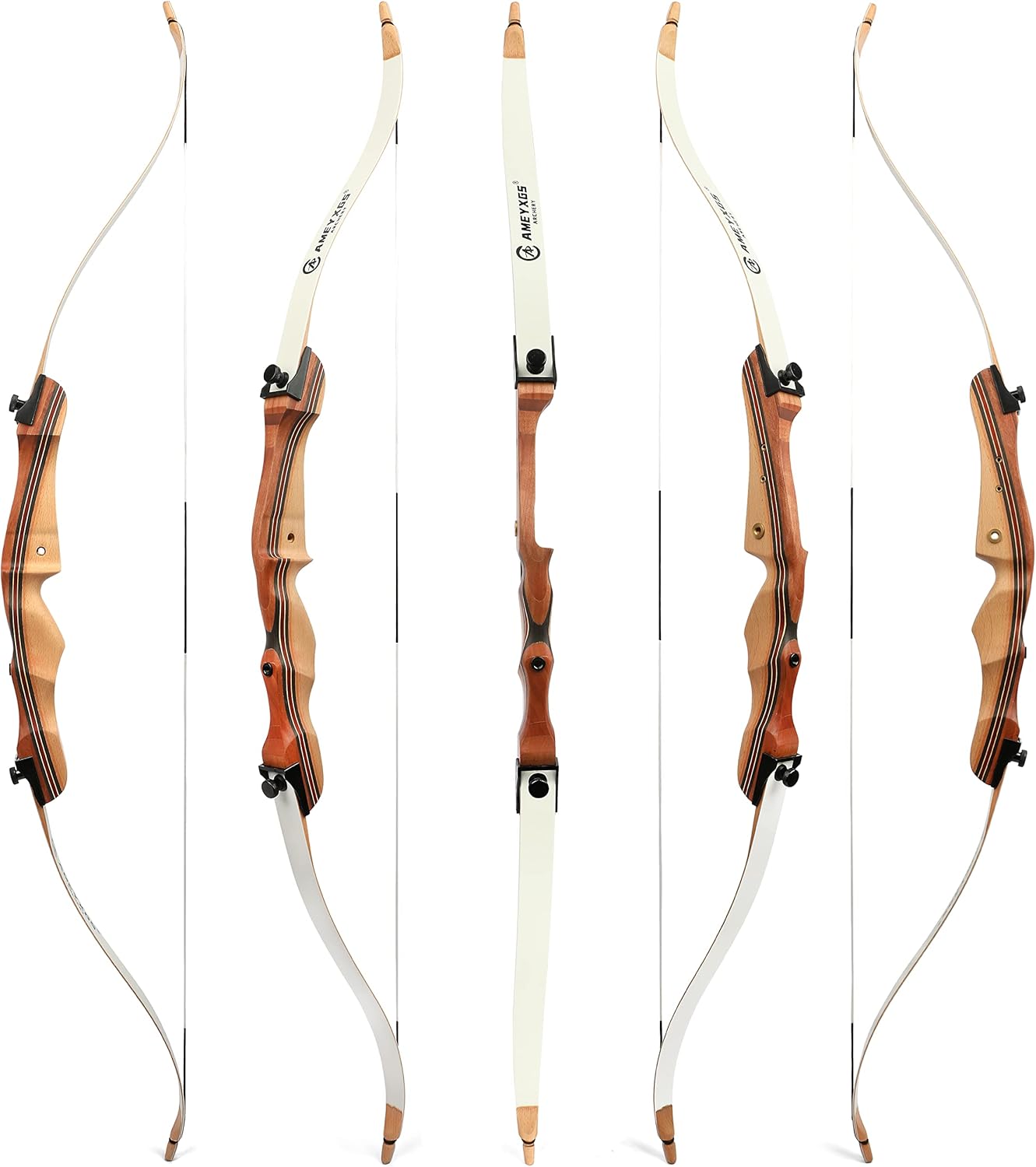 48/54 Inch Archery Takedown Recurve Bow and Arrow Set 10-20Lbs Right Hand Wood Bow for Women Beginner Outdoor Training Game