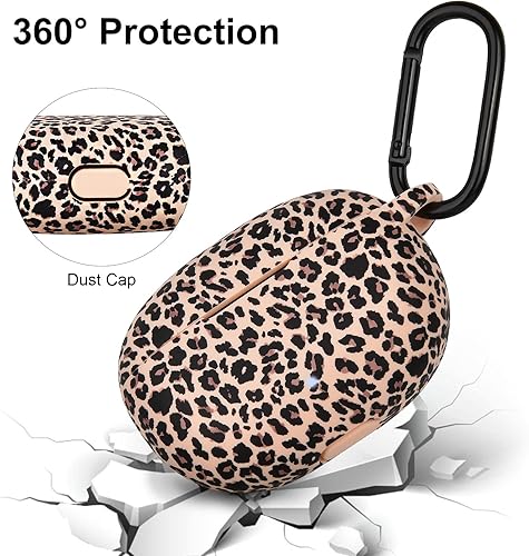 Miniatura 3 de AIRSPO Funda para Beats Studio BudsBeats Studio Buds Plus 20212023 Funda protectora de silicona con llavero (caquileopardo)