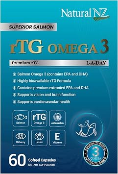 Premium Salmon rTG Omega3 1-A-Day 60 Softgels 1