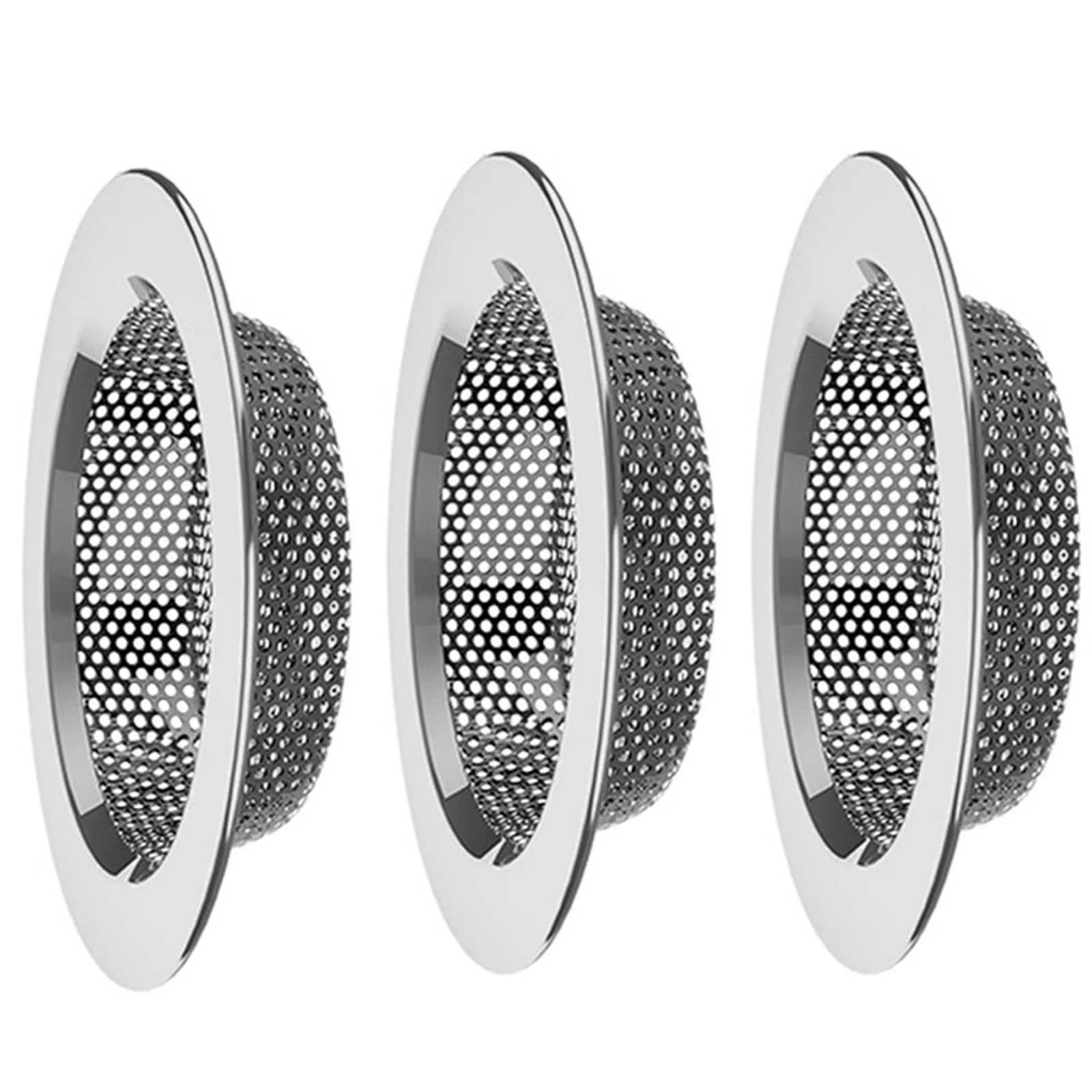 3Pcs Stainless Steels Kitchen Sink Strainers Filter Basket Sink Debris Catcher for Efficient Draining Rustproof Kitchen Drain Strainer