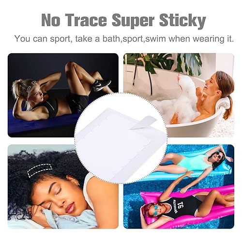 Miniatura 5 de 120 pestañas para extensiones de cabello, cinta adhesiva de repuesto de doble cara para extensiones de cabello, suministros de pelucas (negro)