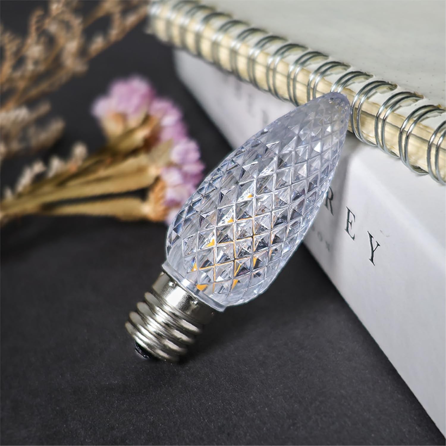 50 Pack C9 Led Replacement Christmas Light Bulb, 0.6W C9 Shatterproof Led Bulbs for Christmas String Light, E17 Intermediate Base, Commercial Grade Light Bulbs, Warm White 2700K