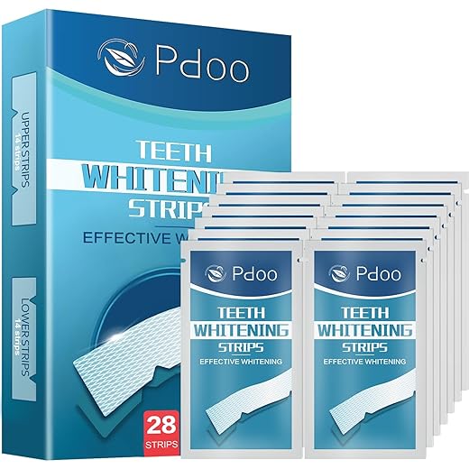 Teeth Whitening Strip - Whitening Strips for Teeth Sensitive, Professional Teeth Whitening Strips, Fast Remove Smoking, Coffee, Wine Stains, Teeth Whitening Kit Pack of 28 Non-Slip Strips