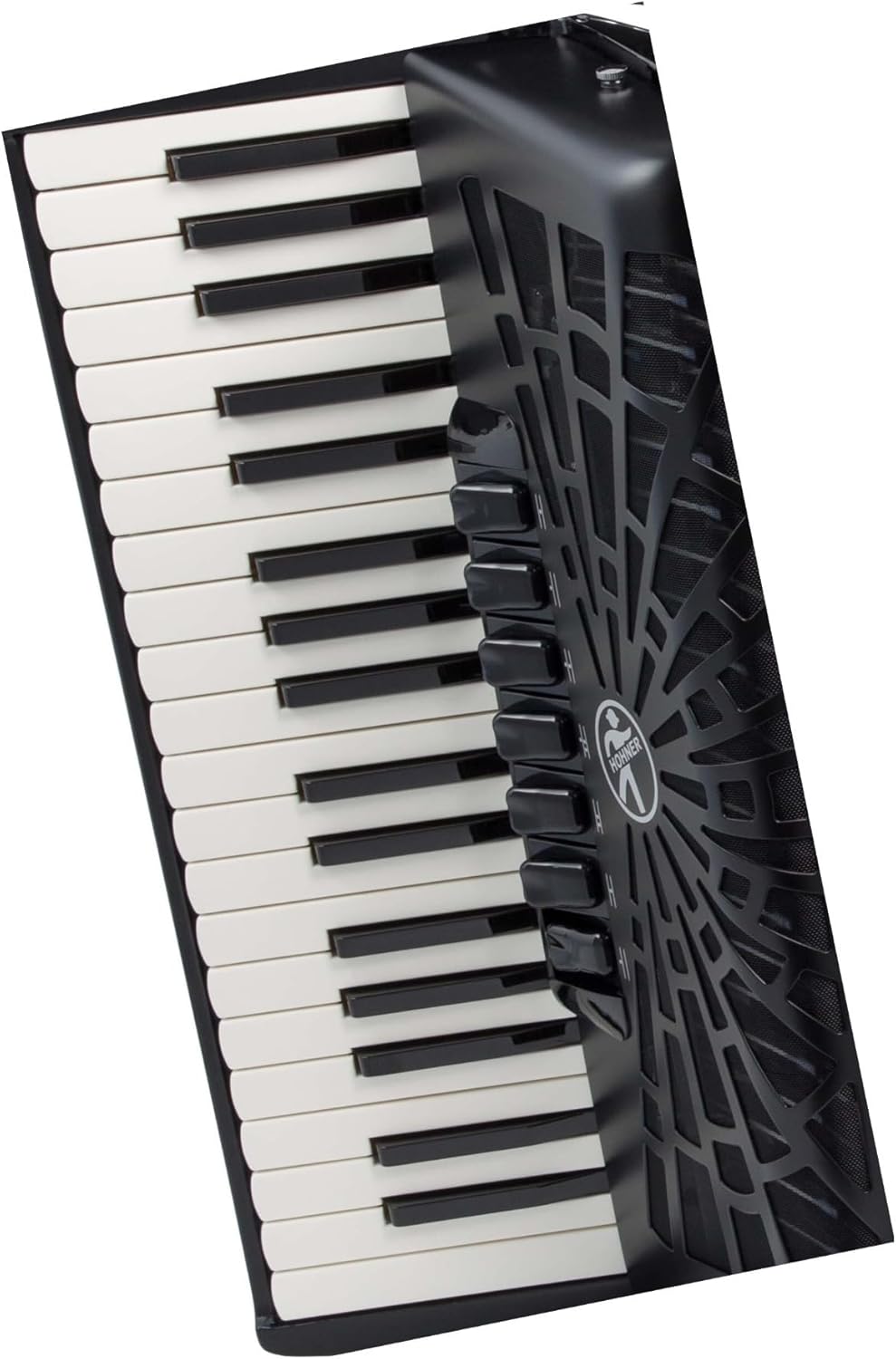Hohner Bravo III 96 Chromatic Piano Key Accordion (Jet Black)