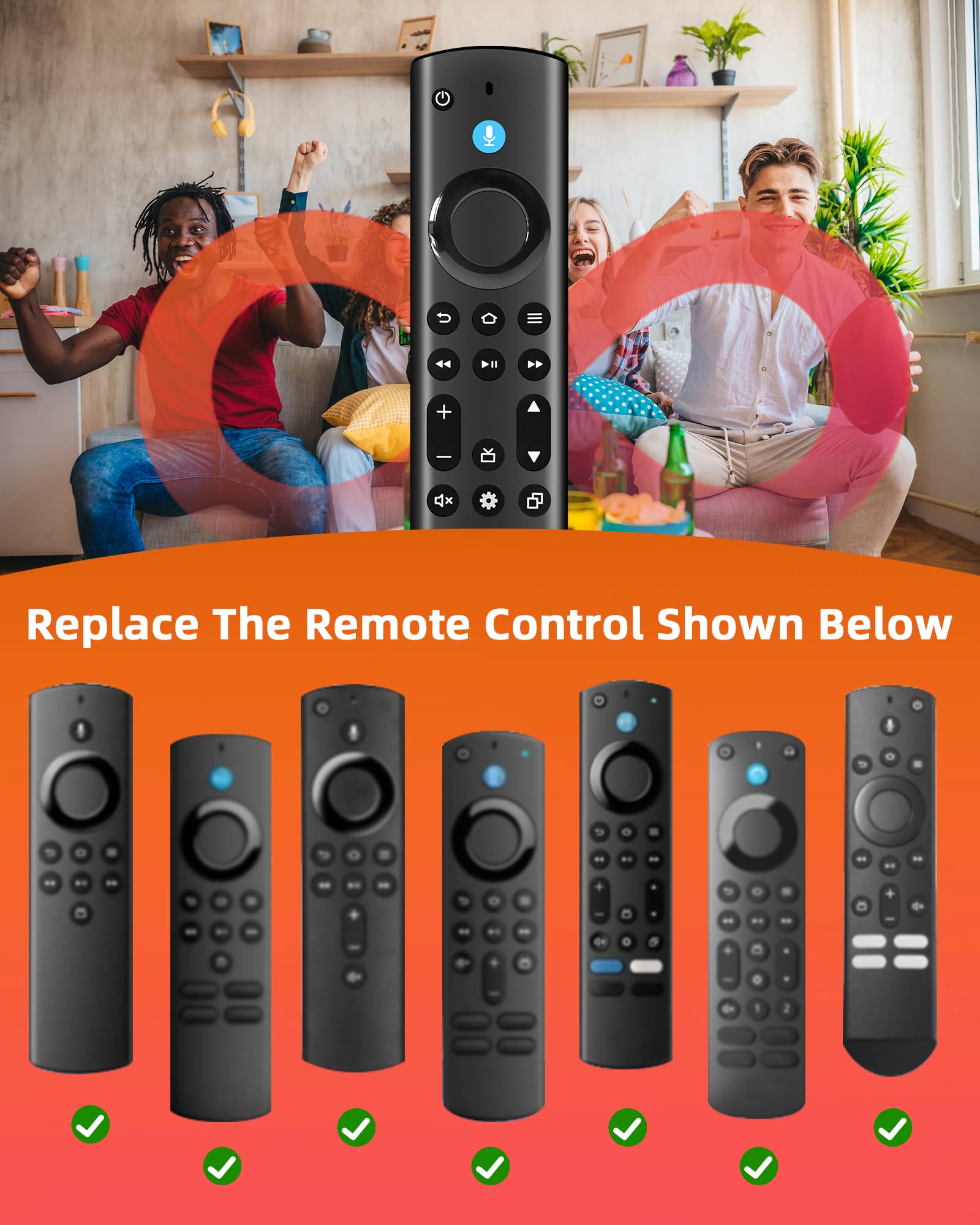 Telecomando Vocale Sostitutivo per AMZ Smart TV Stic-k(2nd Gen & 3rd Gen)/Lite,4K,4K Max,Per AMZ Smart TV Cube (2nd Gen & 3rd Gen) TVs