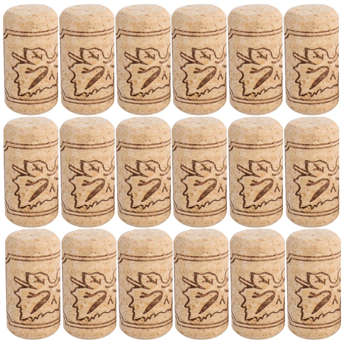 Tapones de corcho natural con diseño de uvas para botellas de vino de 20x40 mm 1