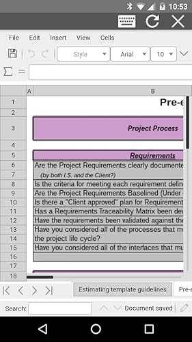 AndroXLS editor for XLS sheets