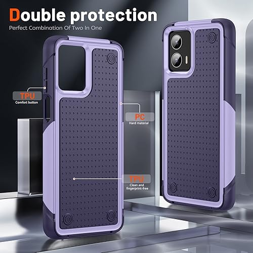 Miniatura 5 de Funda para Moto G 5G 2023 con protector de pantalla probada contra caídas de grado militar, funda protectora resistente a prueba de golpes para