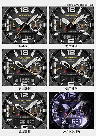 G-Shock Casio GWG-B1000-3AJF Master of G Series MUDMASTER Flagship Model Triple Sensor Japan Import New