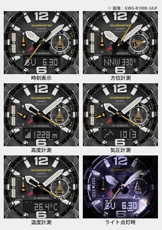G-Shock Casio GWG-B1000-3AJF Master of G Series MUDMASTER Flagship Model Triple Sensor Japan Import New