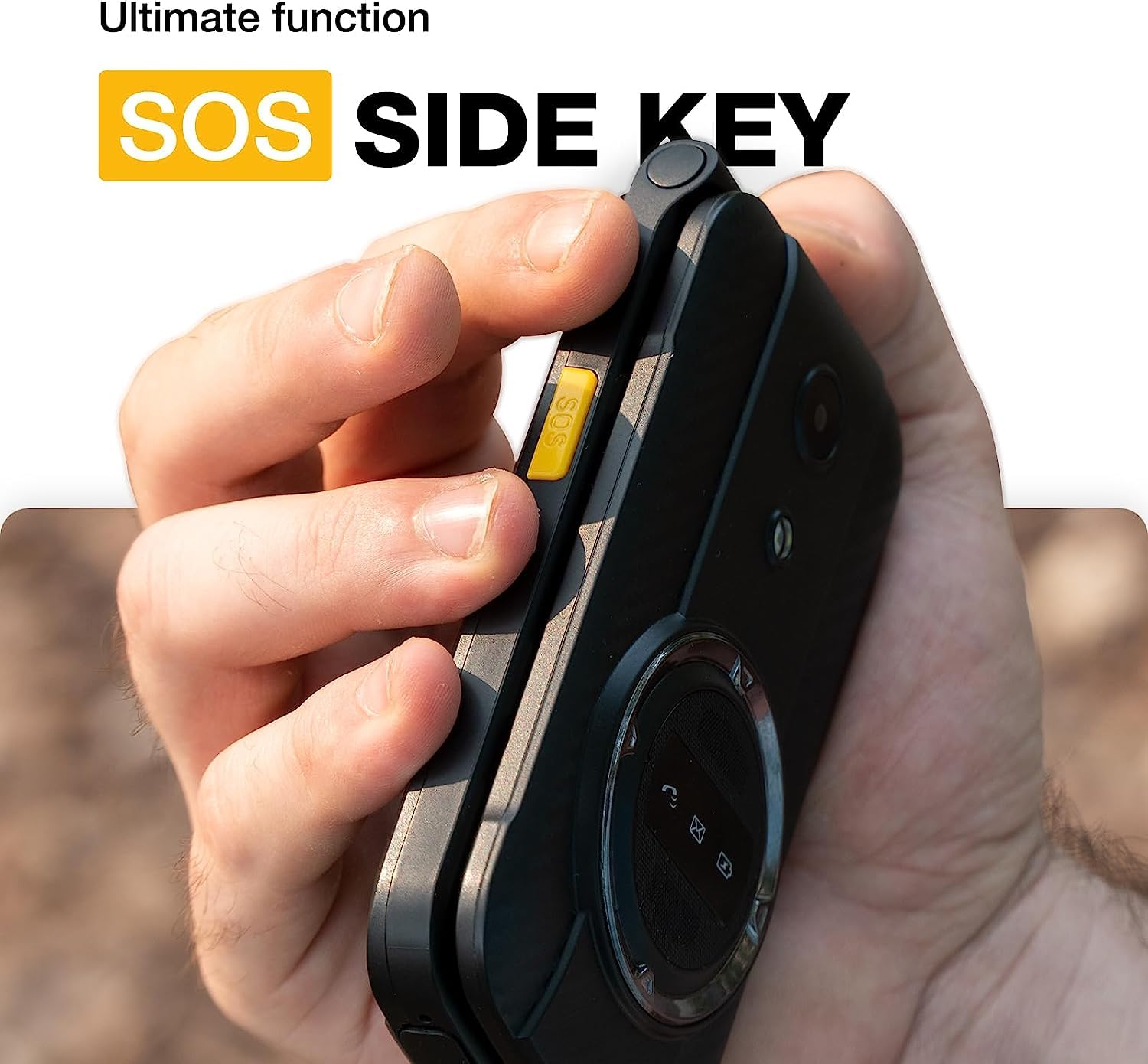 AGM M8 Flip Flip Phone sin Contrato, teléfono móvil 4G Senior con Botones Grandes, Resistente al Agua y a Las caídas, SOS, Compatible con audífonos, marcación rápida/1500 mAh/104 dB Altavoz