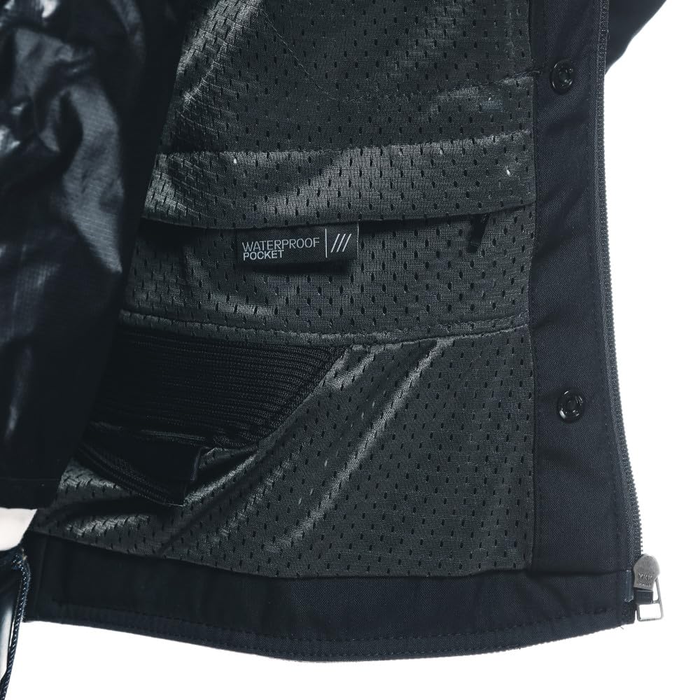 Dainese - Air Frame 3 Tex Jacket, Chaqueta de Moto de Verano, con Forro Cortavientos, Negro/Blanco, 52 | Impermeable, transpirable, forro extraíble, elástico