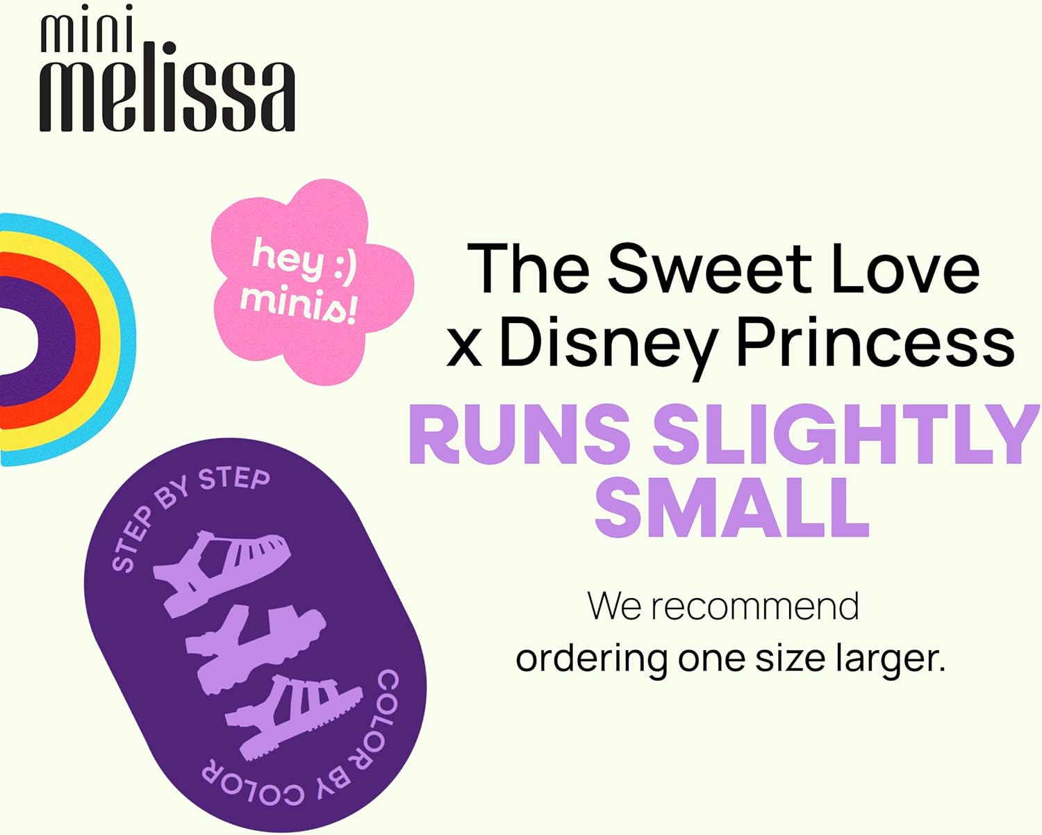 mini melissa Girl's Sweet Love + Disney Princess Mary Jane Jelly Flat for Toddlers & Babies - Jelly Shoes for Little Girls with Adjustable Strap & Side Buckle
