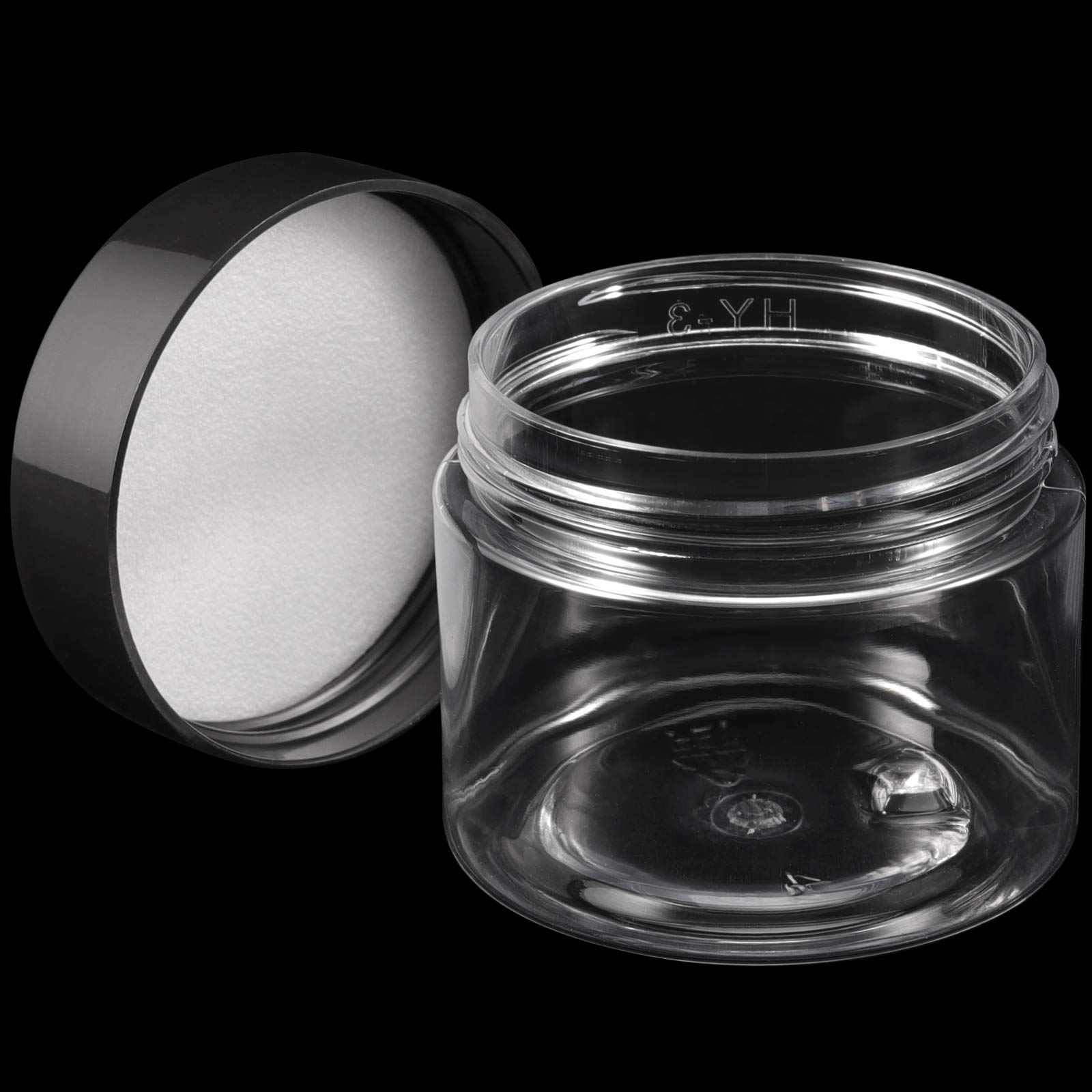 Kunststoffbehälter mit Deckel, BPA-frei, lebensmittelecht, mit Deckel, breite Öffnung, Kunststoff, Kosmetikbehälter für Reisen, Beauty-Produkte, Flüssigkeiten, 68 Stück
