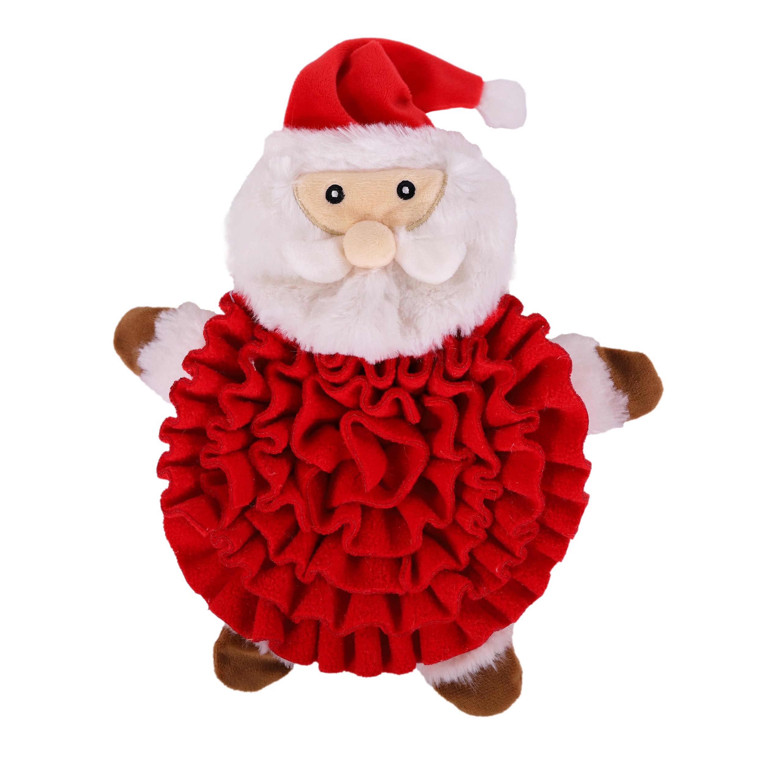 Rosewood Steve Santa Snuffle Mat Dog Toy - Christmas Treat Puzzle Plush for Nose Work, Mental Stimulation & Slow Feeding - Interactive Holiday Enrichment Toy for Dogs or Cats