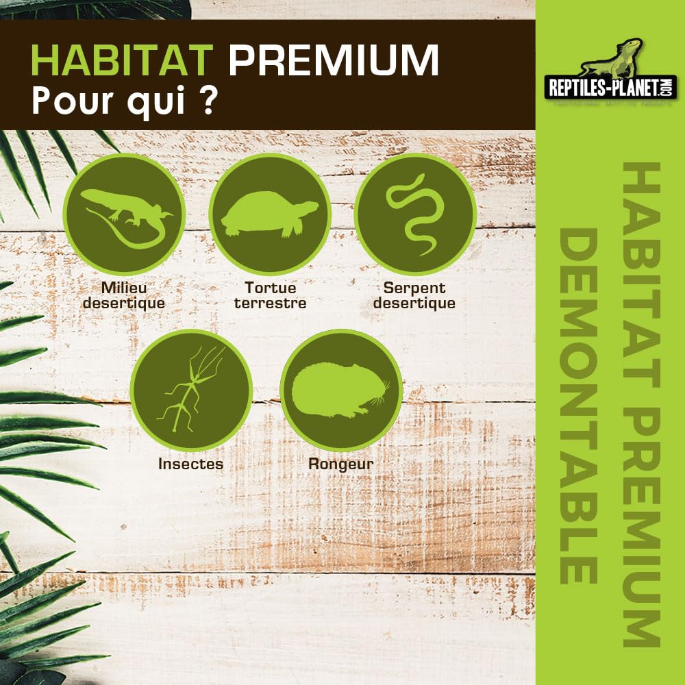 Reptiles Planet - Terrarium Habitat Premium Demontable - 76,2x30,5x30,5 cm