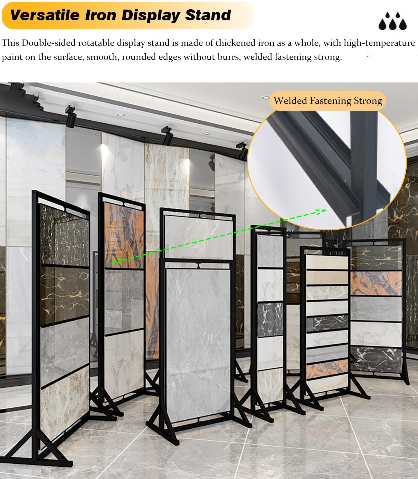 Amazon.co.jp: タイル/木製床ディスプレイラック 大型両面セラミック