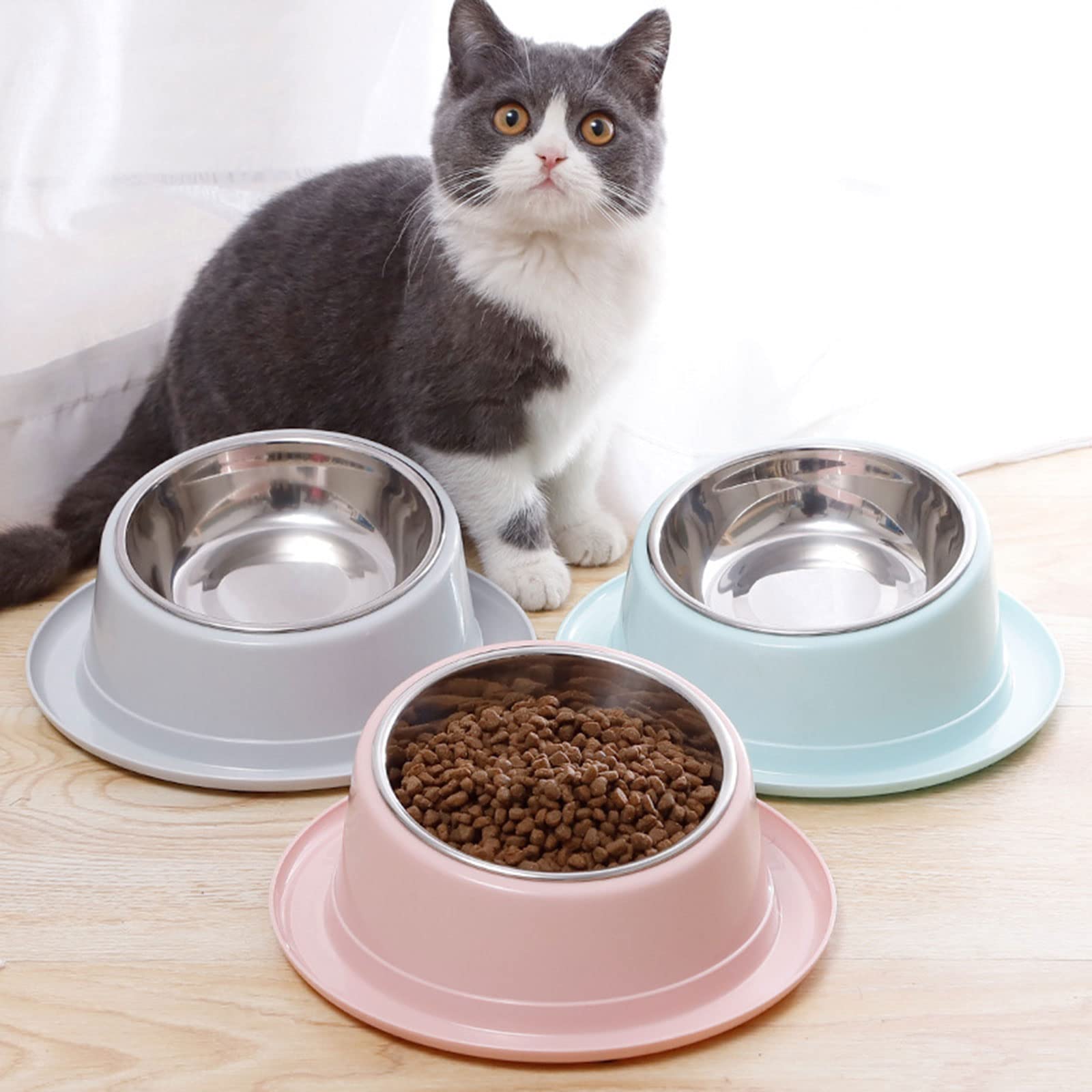 XISAOK for Food Bowls Elevated for Bowls for Food and Water with Base Stand Bowl 15° Raised Single Bowl