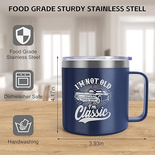 Miniatura 5 de Taza aislada con asa y tapa para papá y hombres con asa y tapa de parte de hija, hijo o esposa, regalos de cumpleaños, papá papá, regalo de taza de